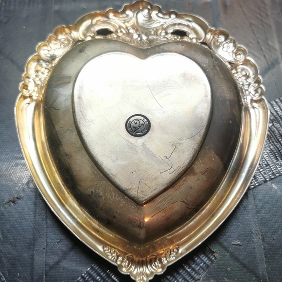 Silver plated Godinger heart plate - Picture 2 of 2